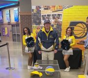 fans had the chance to test their skills and win some Pacers gear in this mini-game.🟡🔵