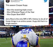Unprecedented season for @cooperkupp 🙌