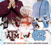 Under the lights in South Florida. 🌴

It's @AggieFootball vs. @TarHeelFootball in the 87th Capital One Orange Bowl.

#CapitalOneOrangeBowl  x #GigEm  #GoHeels