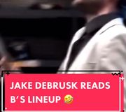 Jake DeBrusk came through with an all-time lineup read 🤣 #nhl #nhltiktoks #bostonbruins #funny #funnyvideos #hockeytiktoks #hockeytok 
