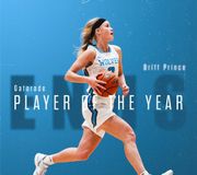 Wolves’ superstar Britt Prince was named the Nebraska Girls Basketball Gatorade Player of the Year on Wednesday, March 8. She follows Taylor McCabe, now at the University of Iowa, who won the award at Fremont last year. 
Prince averaged 24.2 points, 8.6 rebounds, and 6.2 assists per game and was also the first junior in Nebraska girls basketball history to score 200 total points in state tournament games. On top of that, Prince is an ESPN top ten prospect for the Class of 2024. 
With Prince leading the way this year, Elkhorn North amassed a 25-1 record and won its third state championship in a row, defeating Omaha Skutt Catholic 64-51.
This is the first Gatorade Player of the Year award in Elkhorn North athletics history.

Brief by Caleb Polking
Graphic by Brandon Urbano