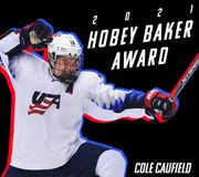COLE WORLD. 🥶

Congratulations to @colecaufield, the top NCAA men’s ice hockey player in the nation!