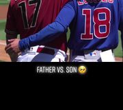 Torey and Nick Lovullo took father/son bonding to another level. #mlb #baseballlife
