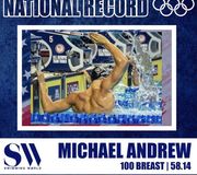 Do you get deja vu? Well... we certainly did while watching MICHAEL ANDREW BREAK HIS OWN AMERICAN RECORD TODAY! 🚨🙌🏼

Andrew swam the 100 breast this morning, breaking the American Record with a time of 58.19. This evening, Andrew swam a 58.14 & broke this record yet again!