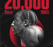The 20,000 points club just gained a new member. Congrats @demar_derozan!