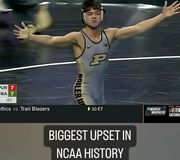 @matt_ramos1 stuns the world. 📌

📺: ESPN 

#ncaawrestling