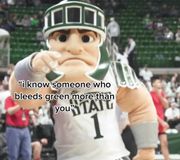The best mascot in the country 🤩#gogreen #sparty 