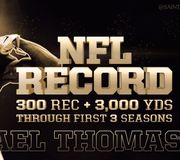 🙌 @cantguardmike 🙌

First player in @NFL history to capture 300+ receptions and 3,000+ receiving yards over his first 3 seasons ⚜️ #Saints https://t.co/shdlWB0Xhu