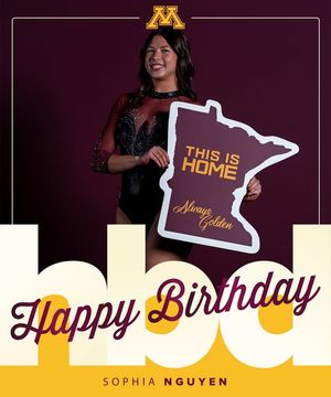 Image post by @GopherWomensGymnastics on Facebook