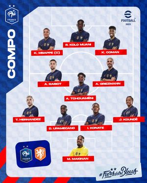 Image post by @equipedefrance on Twitter