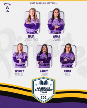 Image post by @ecu__softball on Instagram