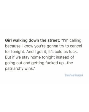 Image post by @overheardnewyork on Instagram