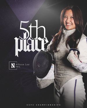 Image post by @NUWFencing on Twitter