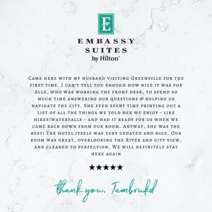 Image post by @embassysuitesgvilledt on Instagram
