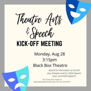 Image post by @NWHS Theatre Arts on Facebook