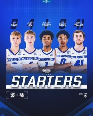 Image post by @Creighton Men's Basketball on Facebook