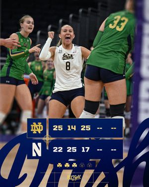 Image post by @NDvolleyball on Twitter