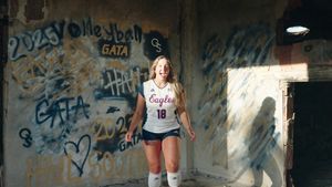 Video post by @GSAthletics_VB on Twitter