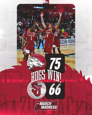 Image post by @RazorbackMBB on Twitter