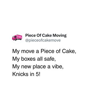 Image post by @pieceofcakemoving on Instagram