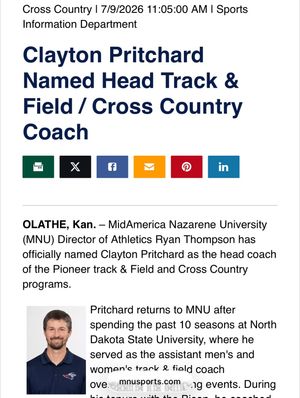 Image post by @mnuathletics on Instagram