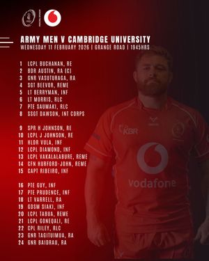 Image post by @armyrugbyunion on Instagram