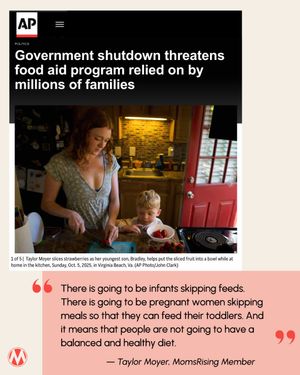 Image post by @momsrising on Instagram