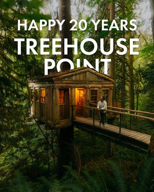 Image post by @treehousepoint on Instagram