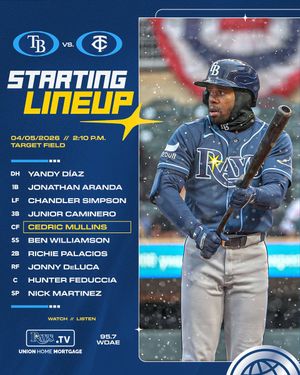 Image post by @RaysBaseball on Twitter