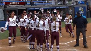 Video post by @aggiesoftball on Facebook