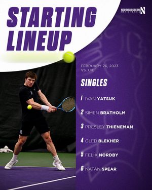 Image post by @NUMensTennis on Twitter