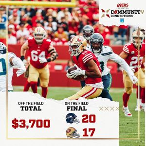 Image post by @49ersFoundation on Facebook
