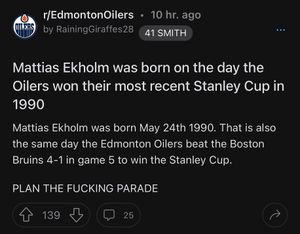 Image post by @oilersnationdotcom on Instagram