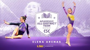 Image post by @lsugym on Facebook