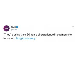 Image post by @skrill on Instagram
