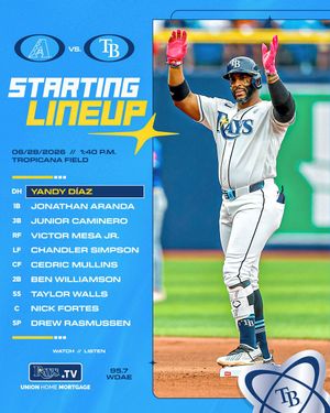 Image post by @RaysBaseball on Twitter