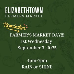 Image post by @Elizabethtown Farmer's Market on Facebook