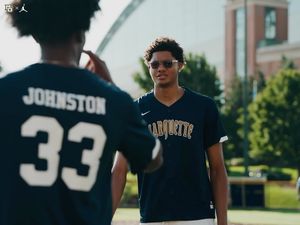 Video post by @marquettemensbb on Facebook