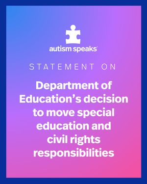 Image post by @autismspeaks on Instagram