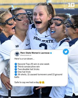 Image post by @PennStateOnBTN on Twitter