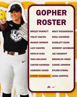 Image post by @GopherSoftball on Facebook