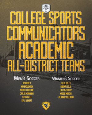 Image post by @wvuwomenssoccer on Twitter