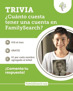 Image post by @familysearchesp on Instagram