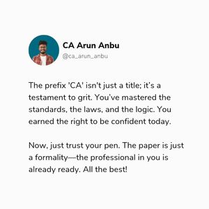 Image post by @ca_arun_anbu on Instagram