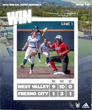 Image post by @West Valley College Softball on Facebook