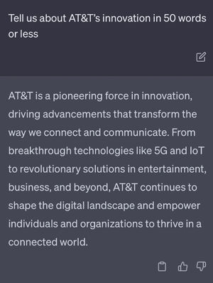 Image post by @ATT on Twitter