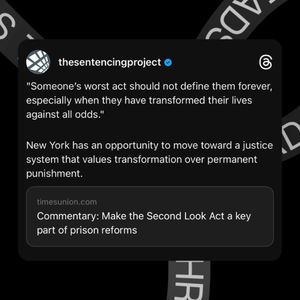 Image post by @thesentencingproject on Instagram