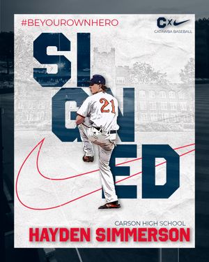 Image post by @CatawbaBaseball on Twitter