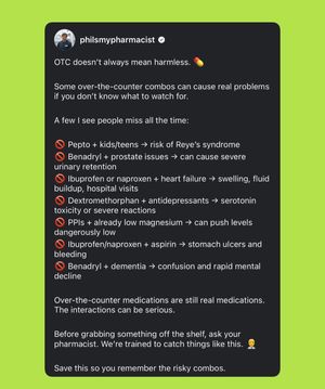 Image post by @philsmypharmacist on Instagram