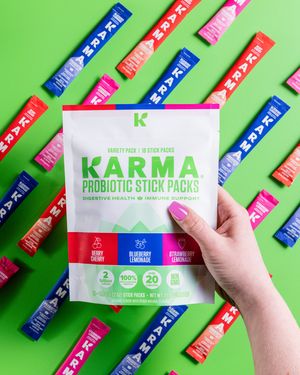 Image post by @drinkkarmawater on Instagram